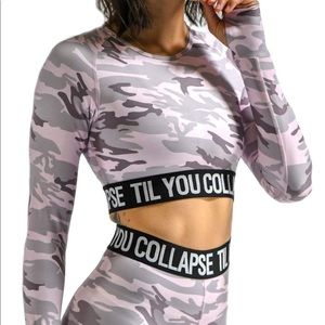 TYC- Till You Collapse Light Pink Camo Workout Set
